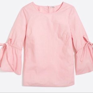 JCREW Sold out pink bow sleeve top
